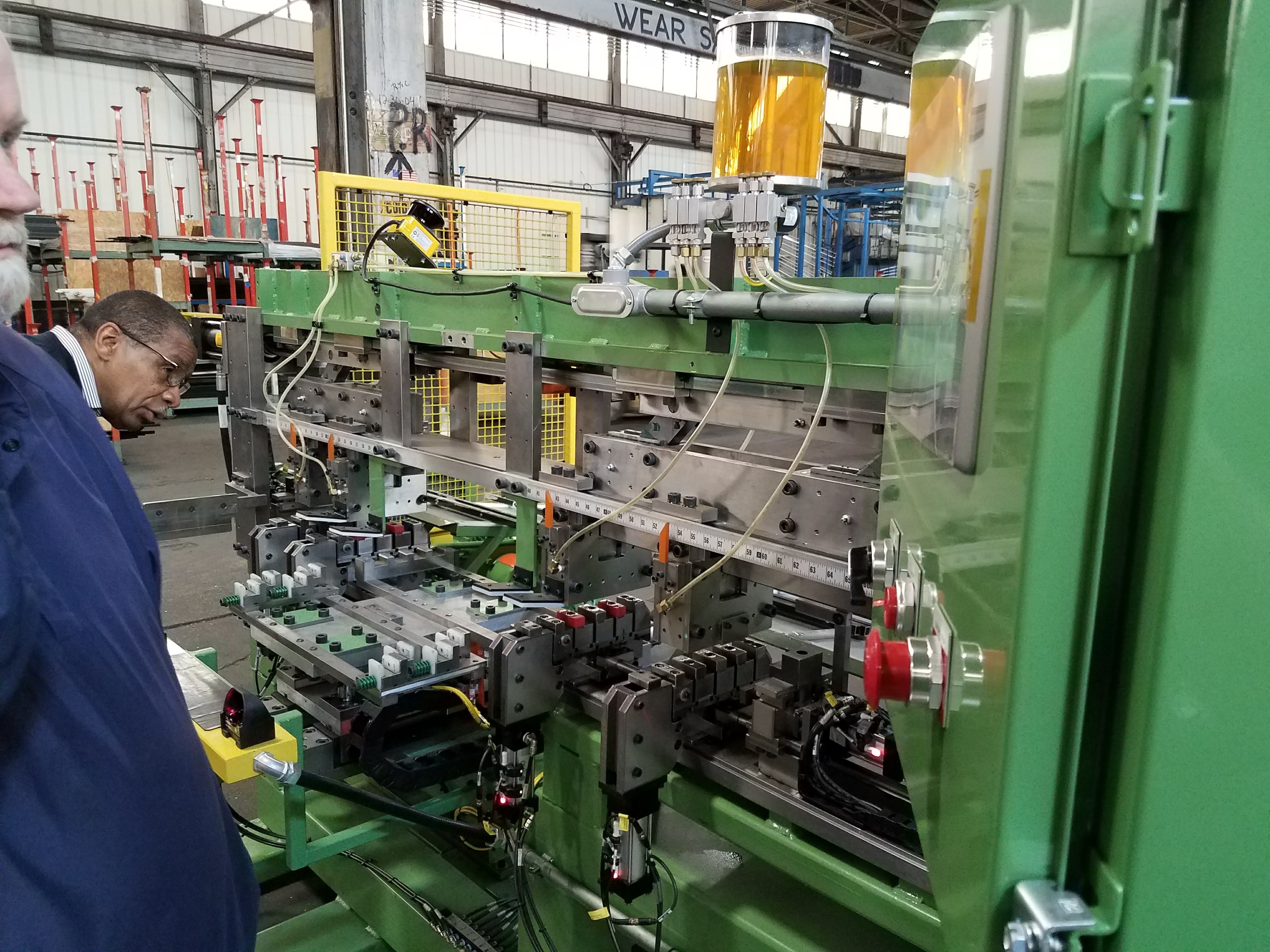 Specialized industrial machine with control cabinet and operator panel